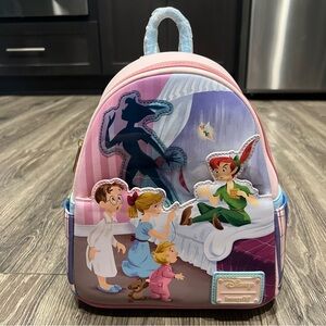 NWT! Disney Loungefly Peter Pan Shadow Scene Mini Backpack